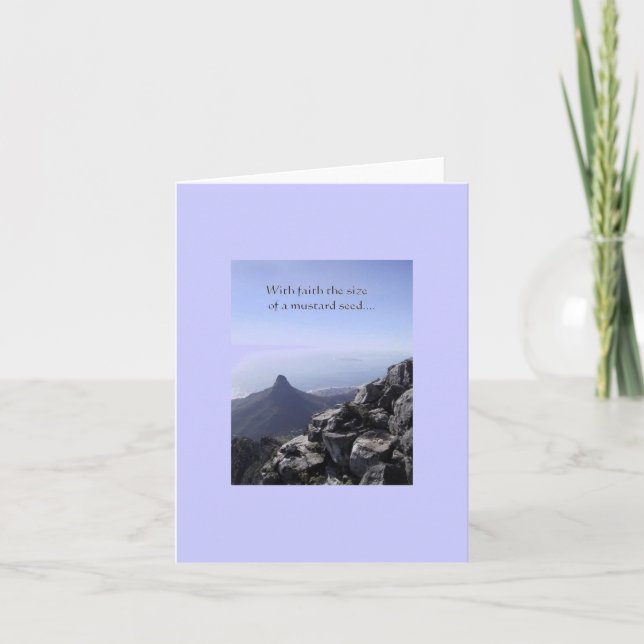 Carte La foi en graines de moutarde Blank Grey (Devant)