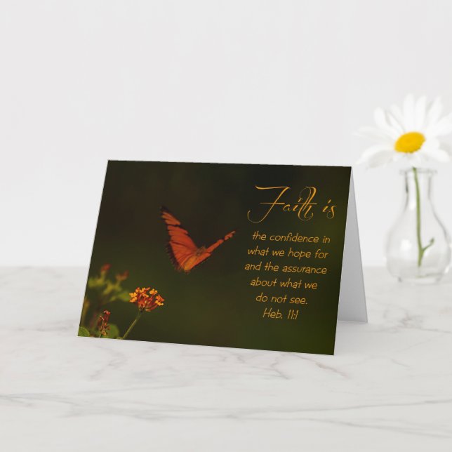 Carte La foi est...Écriture Inspirante (Petite plante)