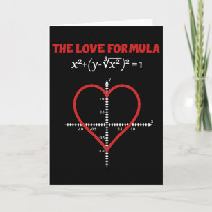 Carte La formule d'amour T-shirt de maths pour la Saint-