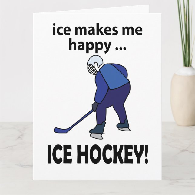 Carte La Glace De Hockey Sur Glace Me Rend Joyeux Hockey (Devant)
