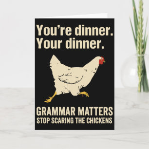 Carte La grammaire compte Arrêtez d'effrayer les poules