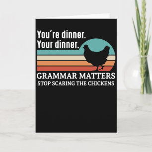 Carte La grammaire compte Arrêtez d'effrayer les poules