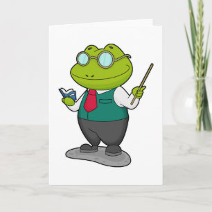Carte La grenouille comme enseignant avec livre