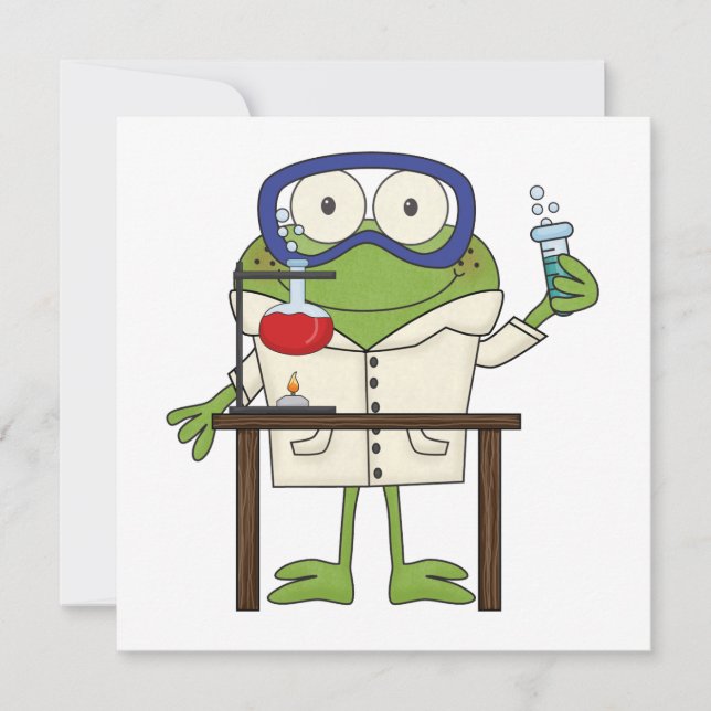 Carte La grenouille dans le laboratoire scientifique (Devant)