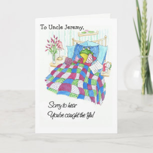 Carte La grenouille verte d'amusement fait sur commande