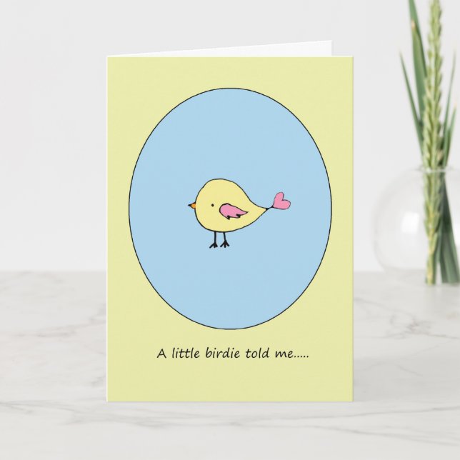 Carte La Grossesse Attend Un Petit Oiseau M'A Dit ... (Devant)
