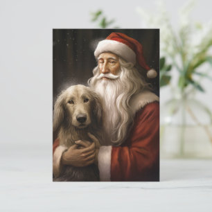 Carte La hache afghane avec le Père Noël Festif Noël