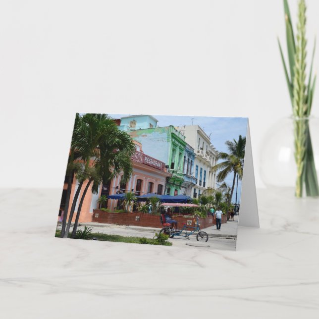 Carte La Havane Cuba Architecture près de Malecon (Devant)