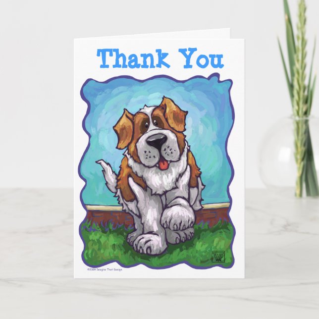 Carte La jolie Saint Bernard Merci (Devant)