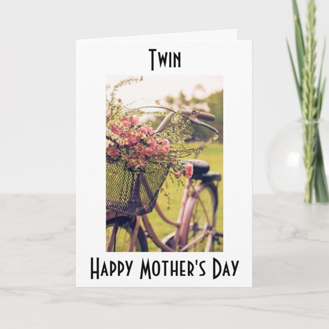 CARTE LA JOURNÉE DE LA MÈRE "TWIN" À UNE MÈRE TRÈS SPÉCI (Devant)