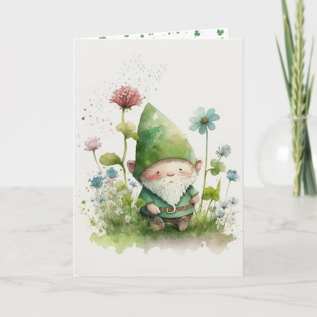 Carte La journée de la Saint-Patrick en vert Leprechaun  (Devant)