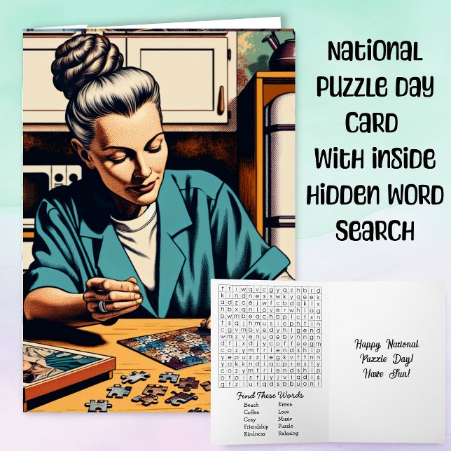 Carte La Journée nationale des puzzle est le 29 janvier (Créateur téléchargé)