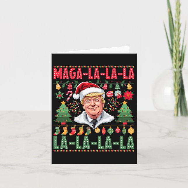 Carte La La Donald Trump Potus 47 Mauvais Noël 1 (Devant)