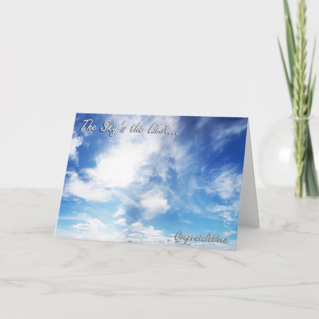 Carte La limite du ciel - félicitations (Devant)