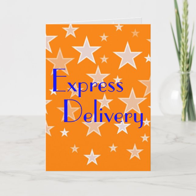 Carte La livraison express - félicitations sur votre (Devant)