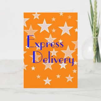 Carte La livraison express - félicitations sur votre