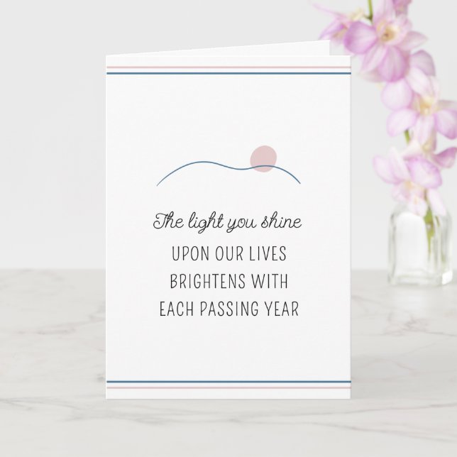 Carte La Lumière Que Vous Brillez Motivationnel Annivers (Orchidée)