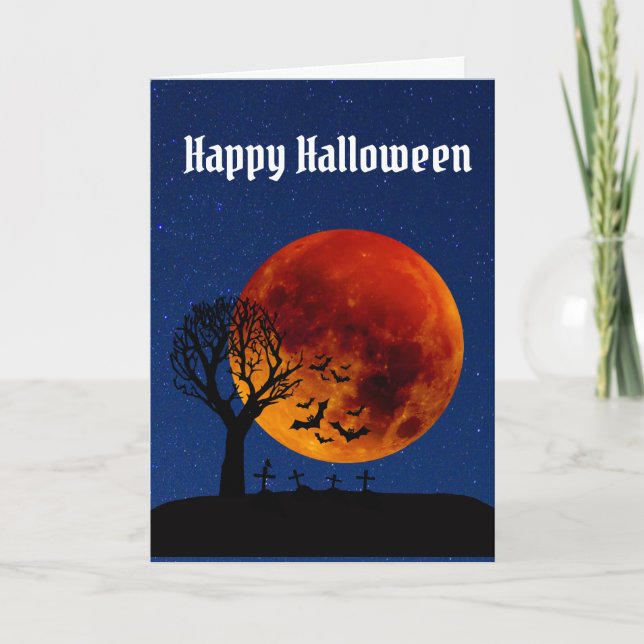 Carte La Lune de la récolte Halloween (Devant)