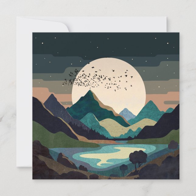 Carte La Lune Sur Le Lac (Devant)