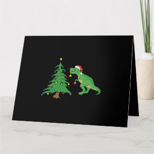 Carte La lutte est vrai Dinosaure Noël Arbre étoile