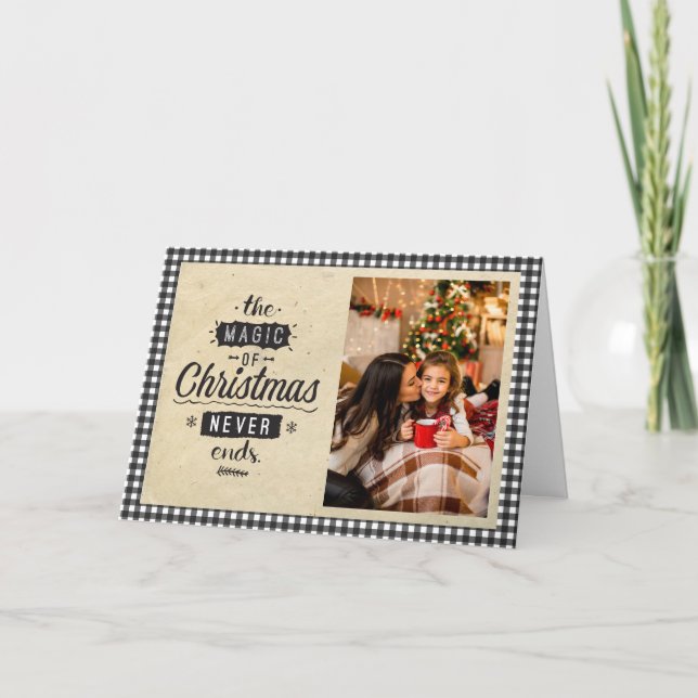 Carte La magie de Noël ne finit jamais personnalisée (Devant)