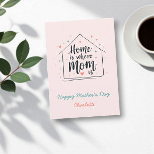 Carte La maison où maman est   Joyeuse fête des mères