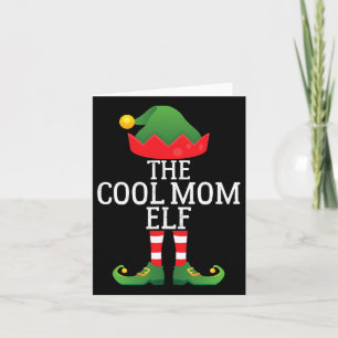 Carte La maman Cool Elf Funny Xmas Famille Pyjama Corres