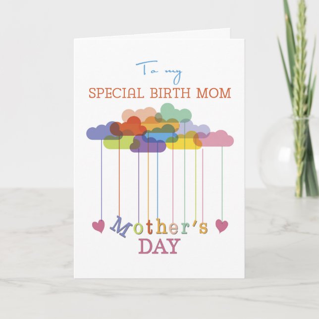 Carte La maman de naissance, l'arc-en-ciel mignon du (Devant)