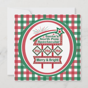 Carte La Marque Rétro du Père Noël – Ho Ho Ho Joyeux et 