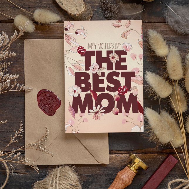 Carte La meilleure maman | Fête des mères (Créateur téléchargé)