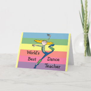 Carte La meilleure marchandise pour professeur de danse 