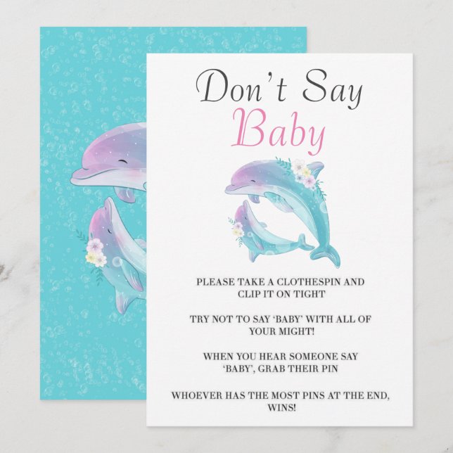 Carte La mère et la petite fille Dauphins ne disent pas  (Devant / Derrière)