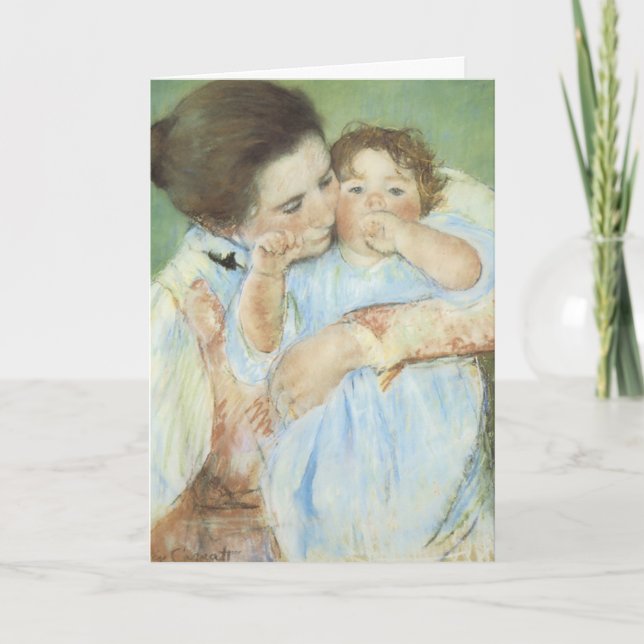 Carte La mère et l'enfant de Cassatt (Devant)
