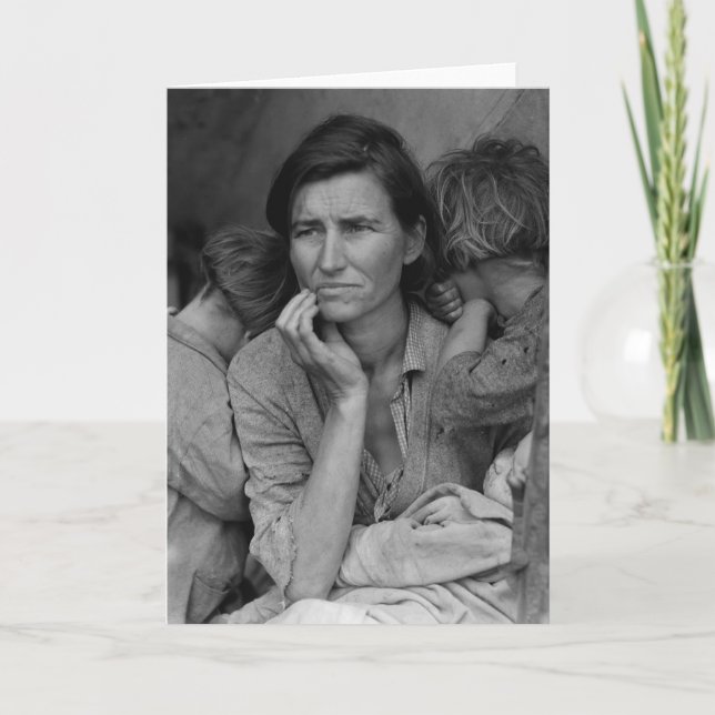 Carte La mère migrante de Dorothea Lange Florence Thomps (Devant)