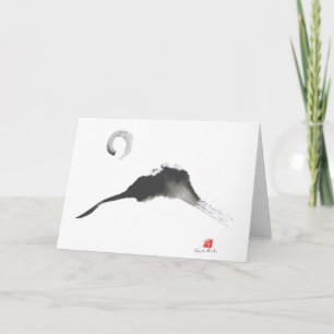 Carte La montagne, un Sumi-e