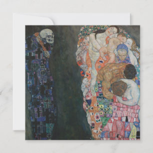 Carte La Mort et la Vie par Gustav Klimt Art Nouveau vin