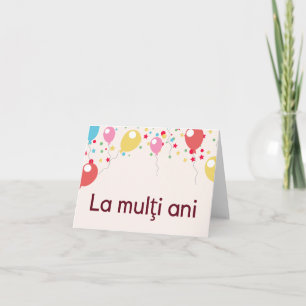 Carte La mulţi ani, anniversaire de la Roumanie