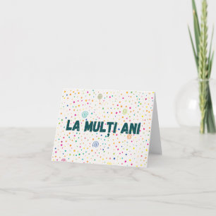 Carte La mulţi ani, anniversaire de la Roumanie
