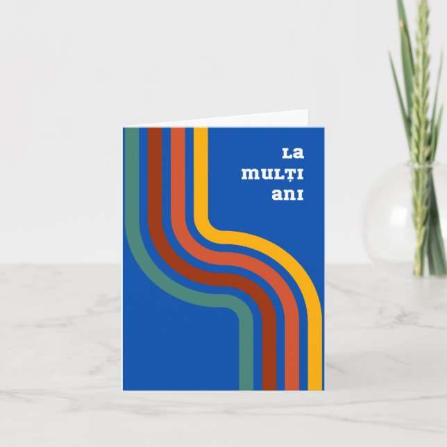 Carte La mulţi ani, anniversaire de la Roumanie (Devant)