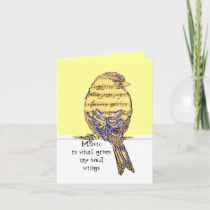 Carte La musique est ce qui donne à mon âme des ailes av