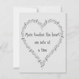 Carte La musique touche le coeur inspiré