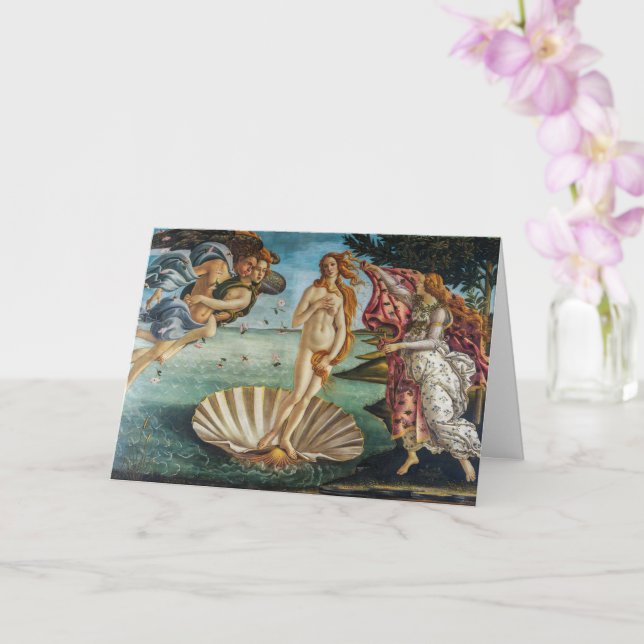 Carte La naissance de Vénus | Botticelli | (Orchidée)