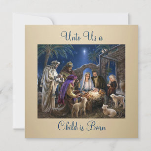 Carte La Nativité de l'Enfant Jésus Vœux de Noël