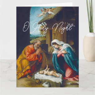 Carte La Nativité de l'Enfant Jésus Vœux de Noël