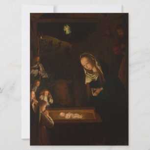 Carte La Nativité la nuit (Naissance de Jésus, Noël)