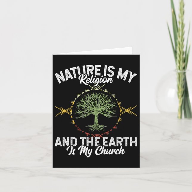 Carte La Nature Est Ma Religion La Terre Est Mon Église  (Devant)