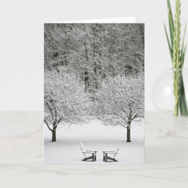 Carte La neige a couvert le paysage (Devant)