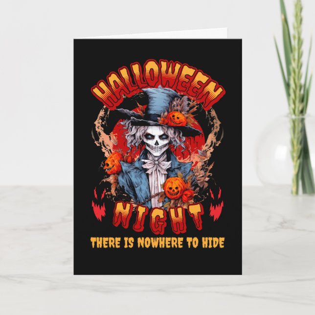 Carte La Nuit D'Halloween Il N'Y A Nulle Part Où Se Cach (Devant)