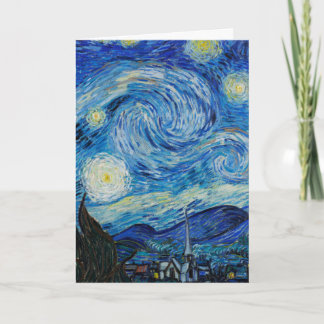 Carte la nuit étoilée 1889 par vincent van gogh