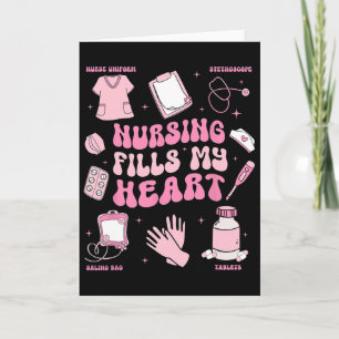 Carte La nursing remplit mon cœur Saint-Valentin 